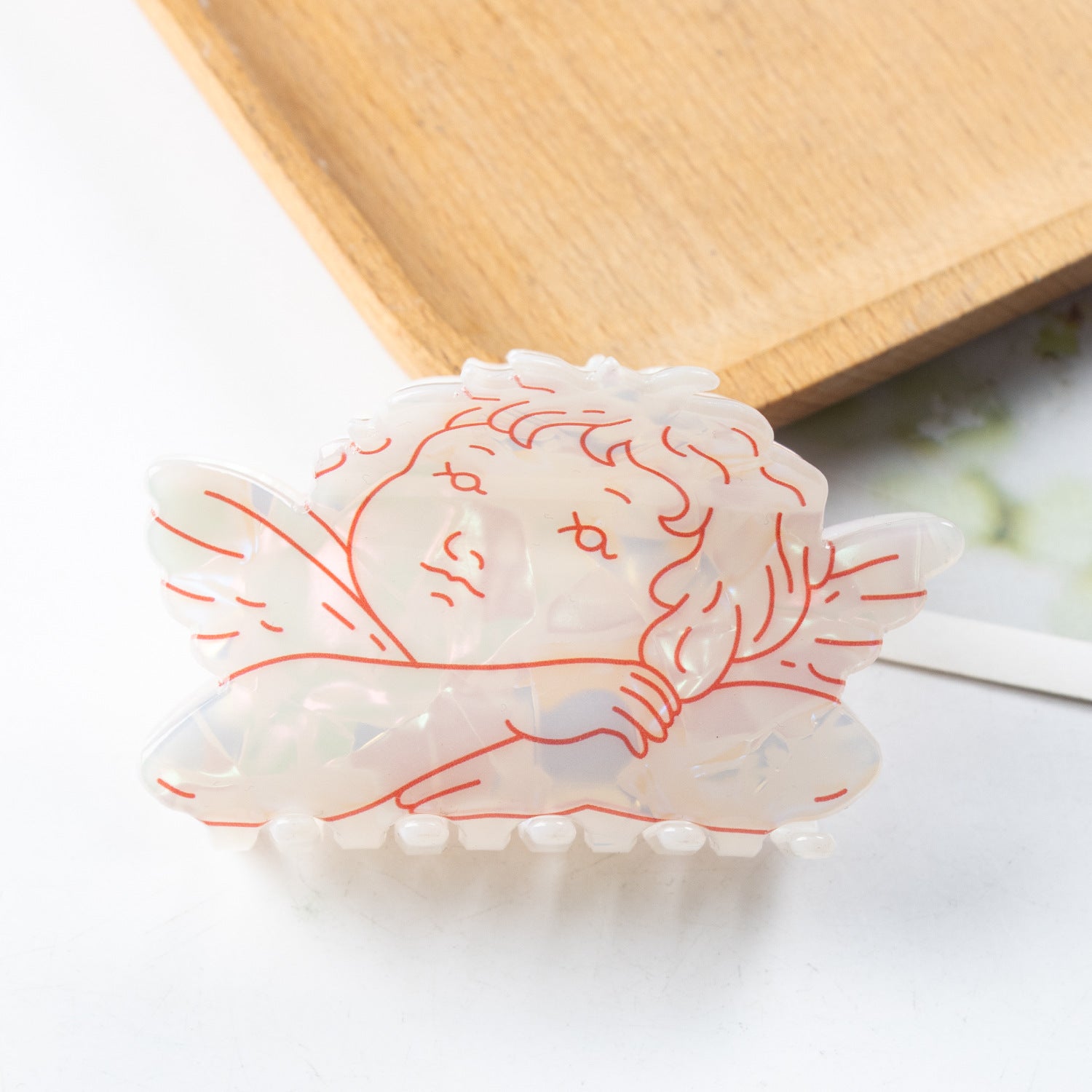 Wholesale Valentine's Day Colorful Rectangular Angel PVC 8cm Autumn and Winter Clip